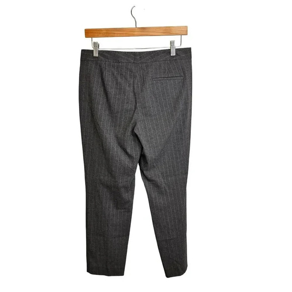 Vince Camuto Pinstriped Ankle Pants Heather Gray White Women's 4 - Picture 5 of 9